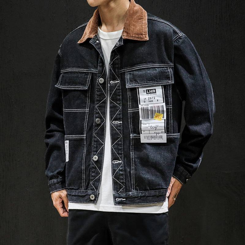 Men Black Denim Jacket
