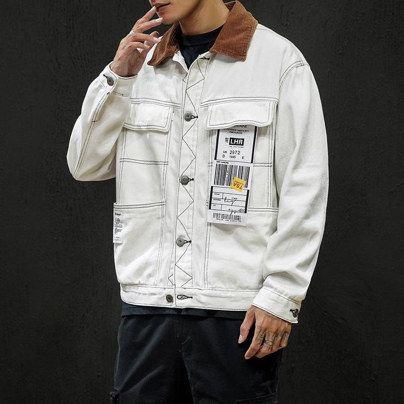 Men Black Denim Jacket